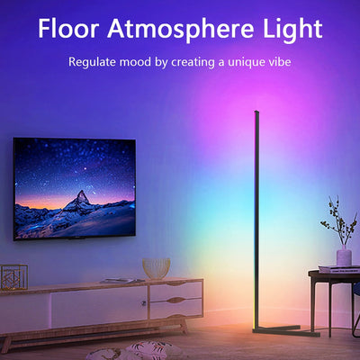 RGB LED Floor Lamp Indoor Home Decoration Modern Corner Floor Lamp Living Rome Art Decor Atmospheric Standing Stand Lighting